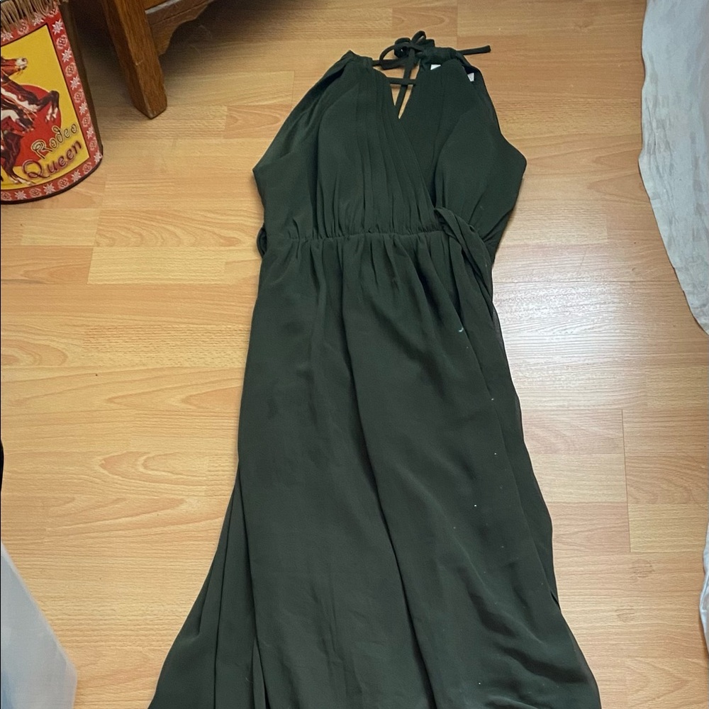 Revelry olive green dress size 4